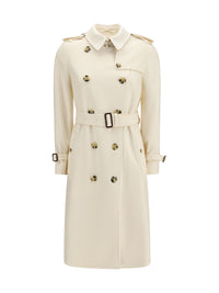 Burberry Women Long Kensington Cashmere Trench Coat