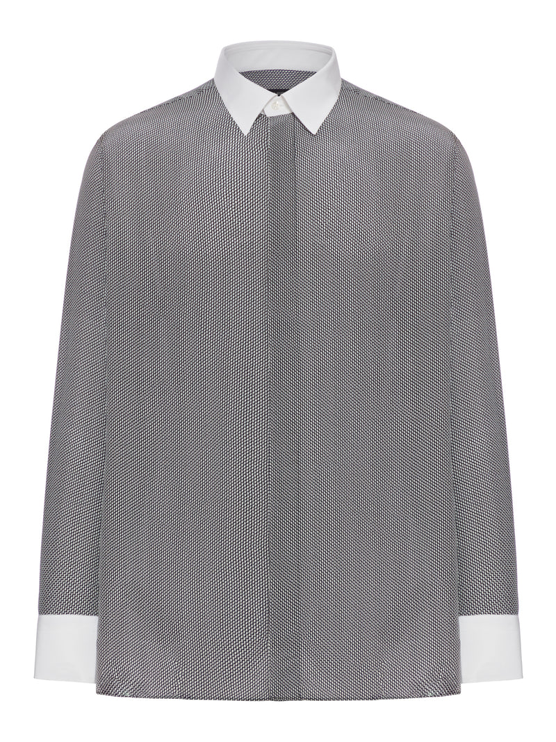 Tom Ford Tom Ford Men Silk Shirt With Graphic Print
