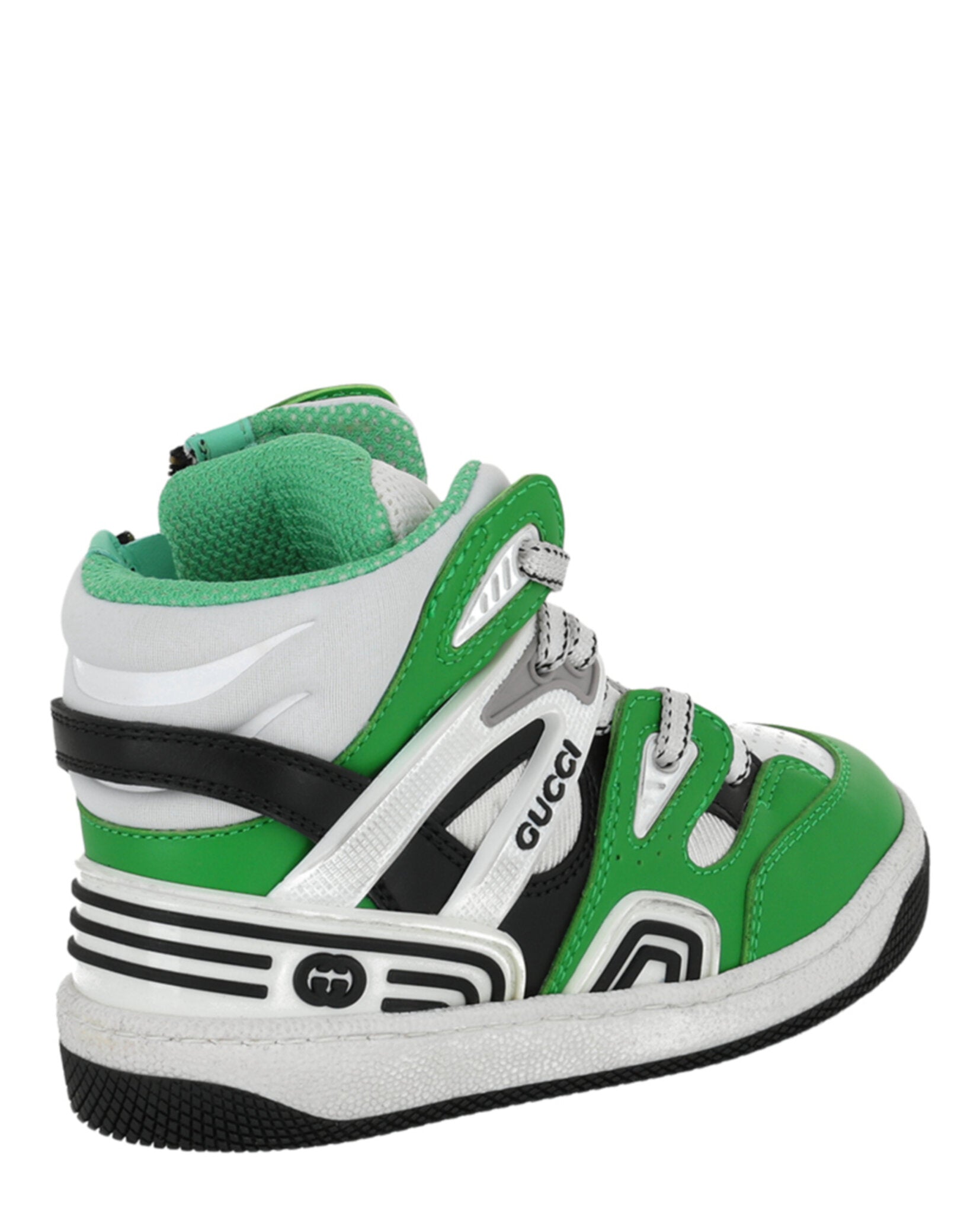Gucci Unisex-Child Basket Leather High-Top Sneakers