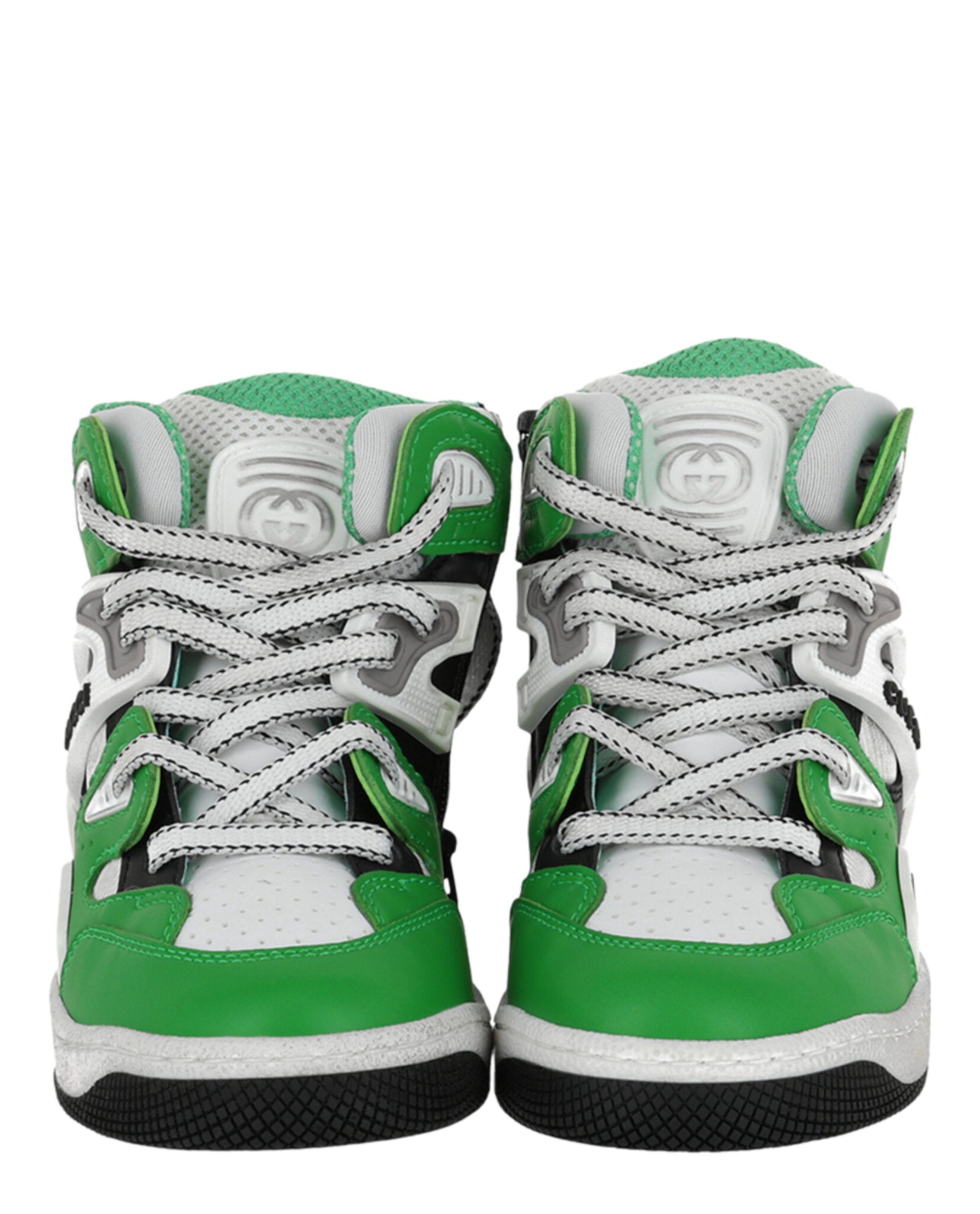 Gucci Unisex-Child Basket Leather High-Top Sneakers