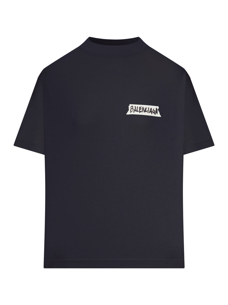 Balenciaga Women Women`S Medium Fit Masking Tape T-Shirt