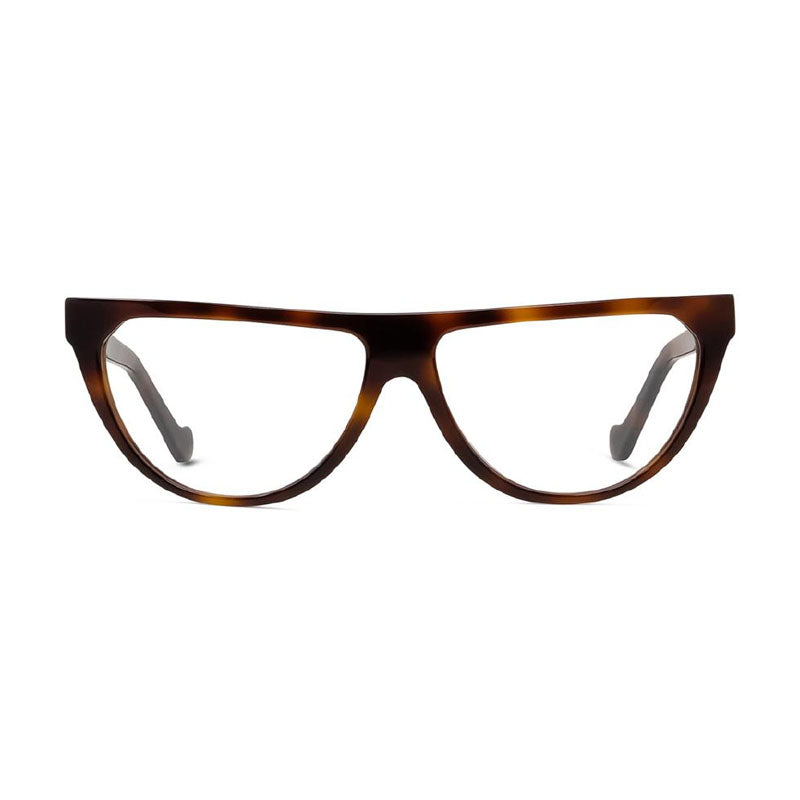 Loewe Eyeglasses Aviator Full Rim, Dark Havana Frame and Clear Demo Lenses Lens LW50023I052