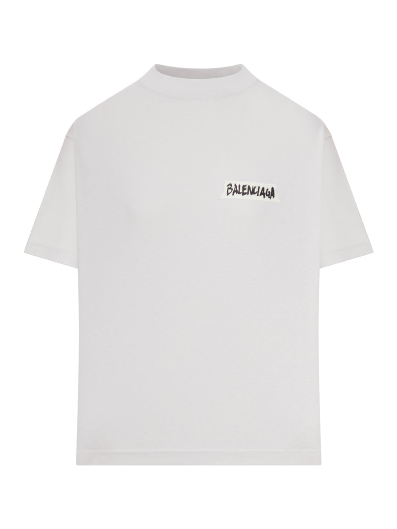 Balenciaga Women Women`S Medium Fit Masking Tape T-Shirt