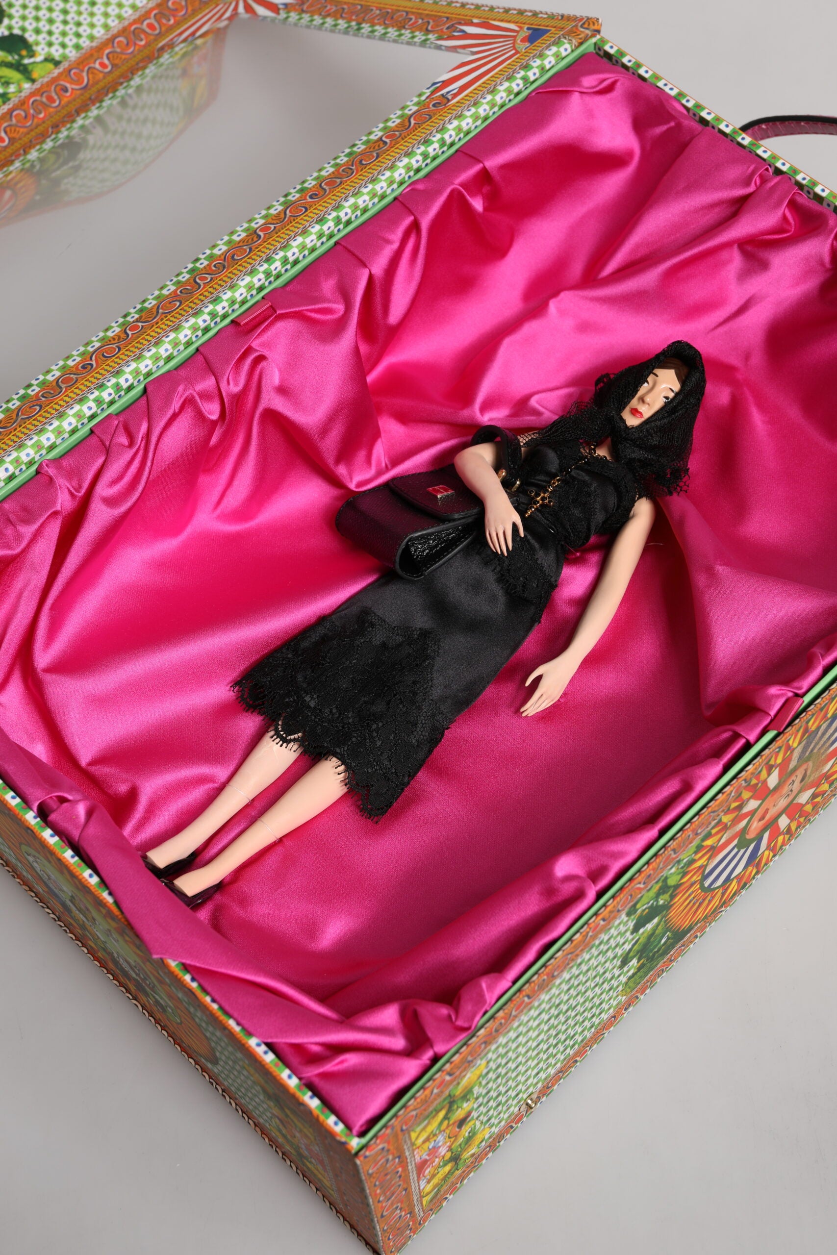 Dolce & Gabbana Dolce & Gabbana Black Dress Ceramic Porcelain Fashion Leather Sicily Women's Dolls
