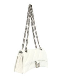 Balenciaga Womens Crush Small Quilted Chain Shoulder Bag