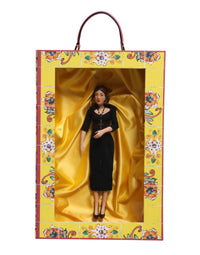 Dolce & Gabbana Dolce & Gabbana Black Dress Ceramic Porcelain Fashion Leather Sicily Women's Dolls