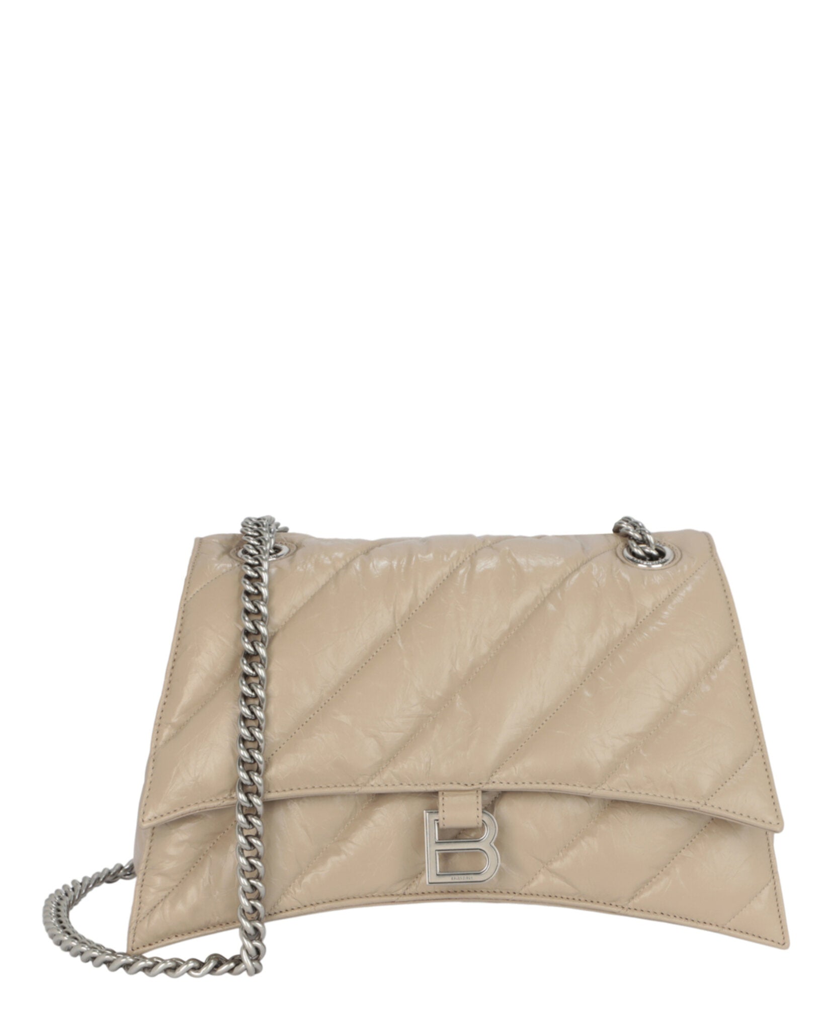 Balenciaga Womens Crush Quilted Chain Shoulder Bag