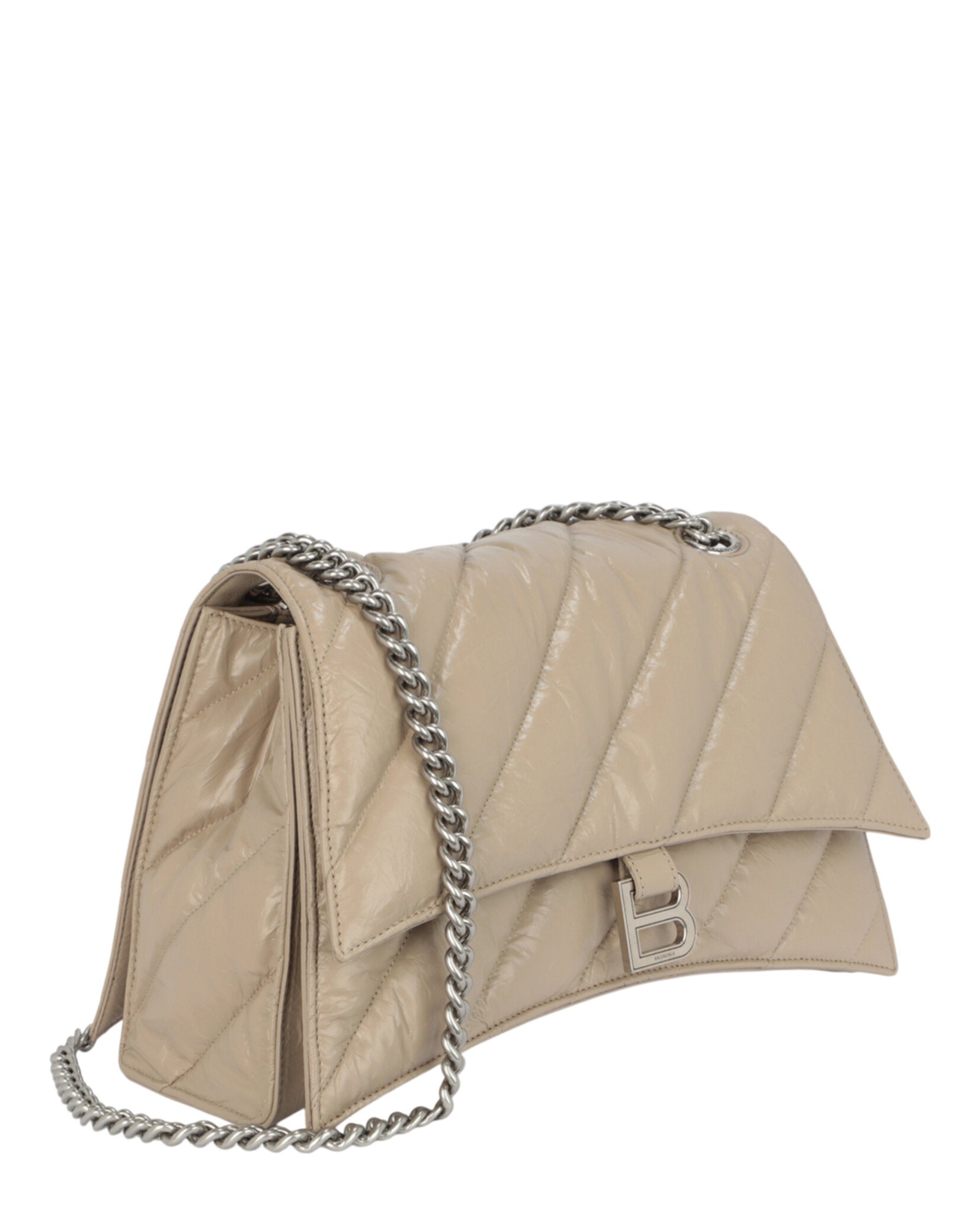 Balenciaga Womens Crush Quilted Chain Shoulder Bag