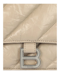 Balenciaga Womens Crush Quilted Chain Shoulder Bag