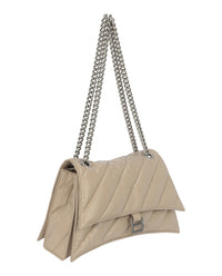 Balenciaga Womens Crush Quilted Chain Shoulder Bag
