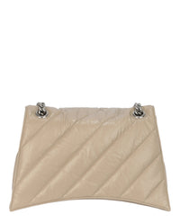 Balenciaga Womens Crush Quilted Chain Shoulder Bag