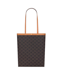 Celine Women Medium Flat Shopper In Triomphe Fabric