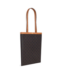 Celine Women Medium Flat Shopper In Triomphe Fabric