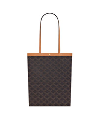 Celine Women Medium Flat Shopper In Triomphe Fabric