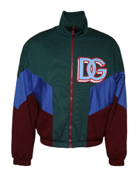 Dolce & Gabbana Multicolor Cotton Logo Full Zip Men's Jacket