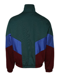 Dolce & Gabbana Multicolor Cotton Logo Full Zip Men's Jacket