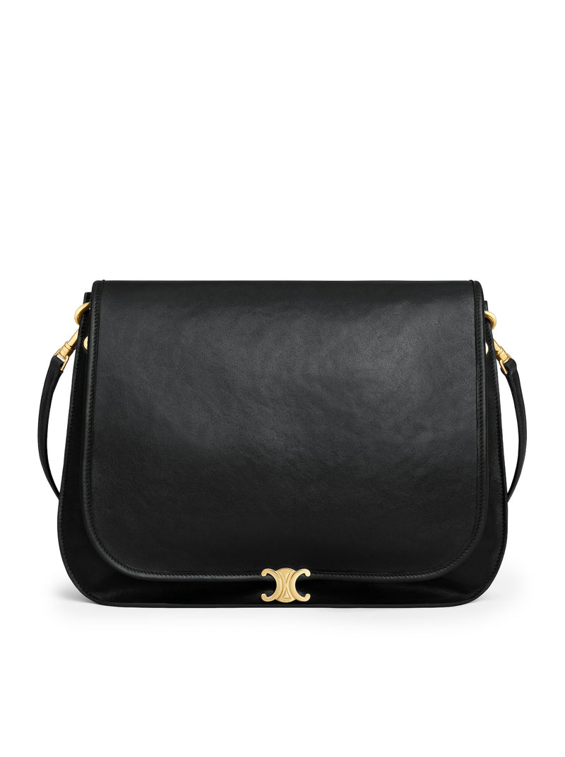 Celine Celine Women Triomphe Soft Saddlebag In Soft Polished Calfskin