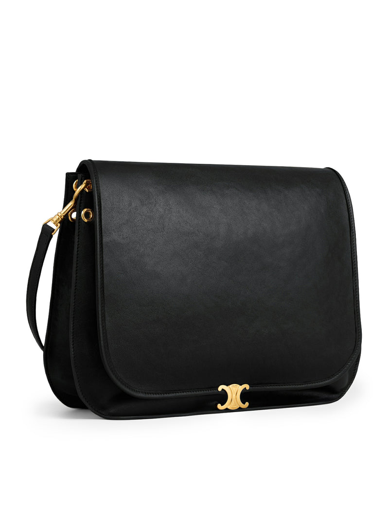 Celine Celine Women Triomphe Soft Saddlebag In Soft Polished Calfskin
