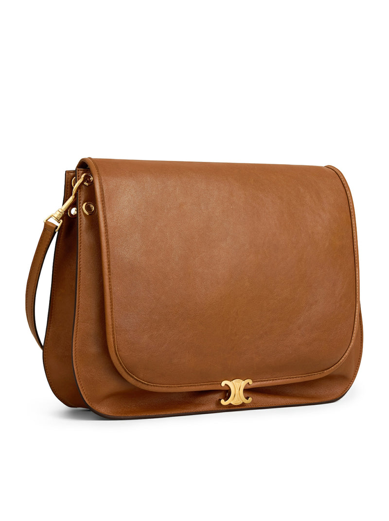 Celine Celine Women Triomphe Soft Saddlebag In Soft Polished Calfskin