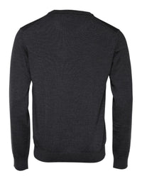 Dolce & Gabbana Gray Wool Logo Knitted Men Pullover Men's Sweater