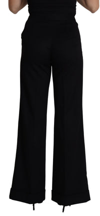 Dolce & Gabbana Wide Leg Trousers in Black