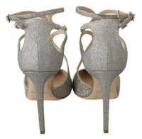 Jimmy Choo Love 100 Glitter Pumps - Silver