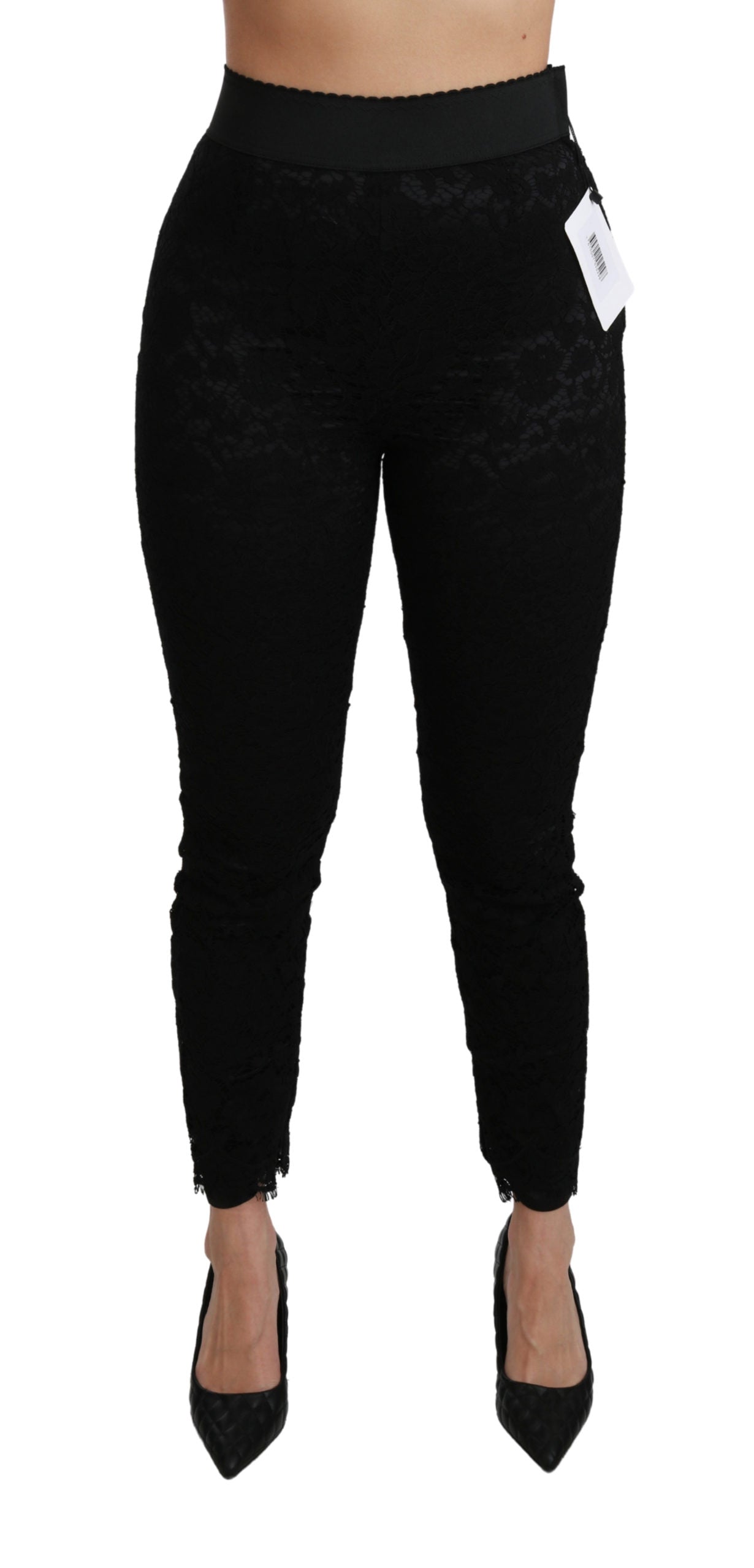 Dolce & Gabbana  Black Lace Leggings