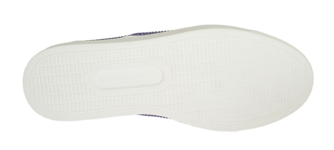 Dolce & Gabbana Strass Fashion Sneakers with Robust Rubber Soles
