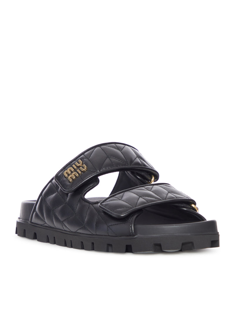 MIU MIU Miu Miu Women Nappa Matelassé Sandals