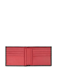 FERRAGAMO Hammered Leather Metal Gancini Bi-Fold Wallet Women