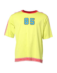 Dolce & Gabbana Green Cotton 85 Patch Crew Neck Men's T-shirt