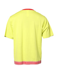 Dolce & Gabbana Green Cotton 85 Patch Crew Neck Men's T-shirt