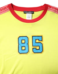 Dolce & Gabbana Green Cotton 85 Patch Crew Neck Men's T-shirt