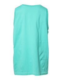 Dolce & Gabbana Green Sleeveless Logo Round Neck Men's T-shirt