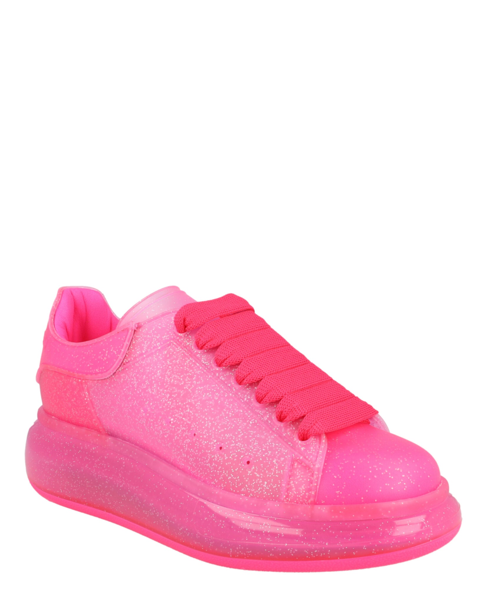 Alexander McQueen Womens Glitter Oversized Sneakers