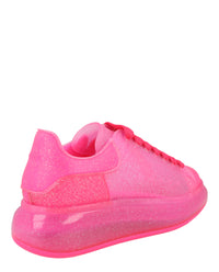 Alexander McQueen Womens Glitter Oversized Sneakers