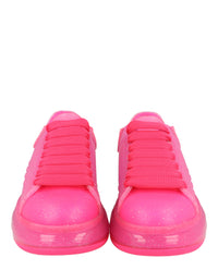 Alexander McQueen Womens Glitter Oversized Sneakers