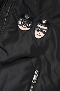 Dolce & Gabbana Dolce & Gabbana Black Nylon #DGFamily Full Zip Bomber Women's Jacket
