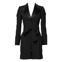 Dolce & Gabbana Dolce & Gabbana Black Wool Jumpsuit Dress Women Coat Women's Jacket