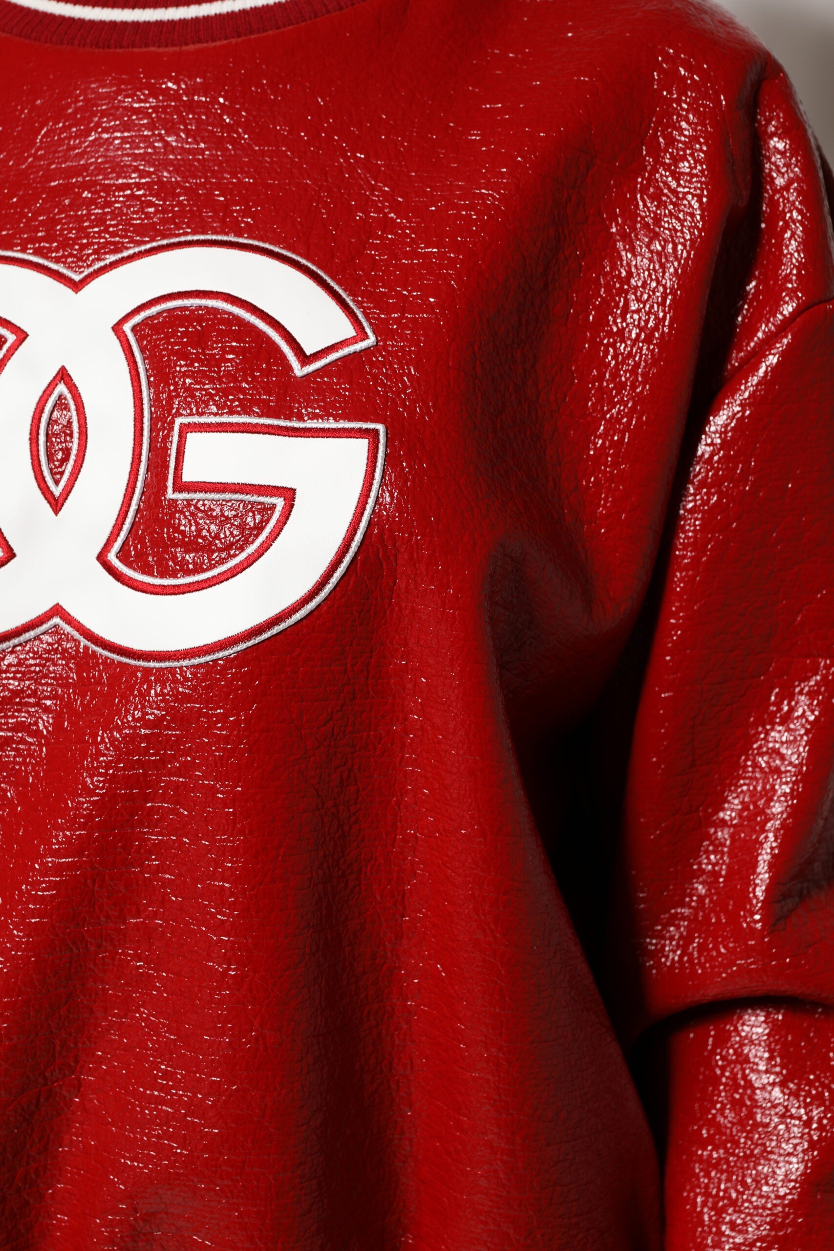 Dolce & Gabbana Red Wool DGLogo Embroidery Pullover Women's Sweater