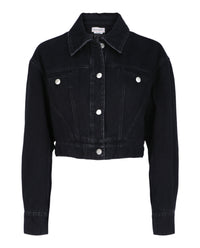 Alexander McQueen Womens Cropped Denim Jacket