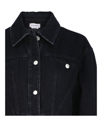 Alexander McQueen Womens Cropped Denim Jacket