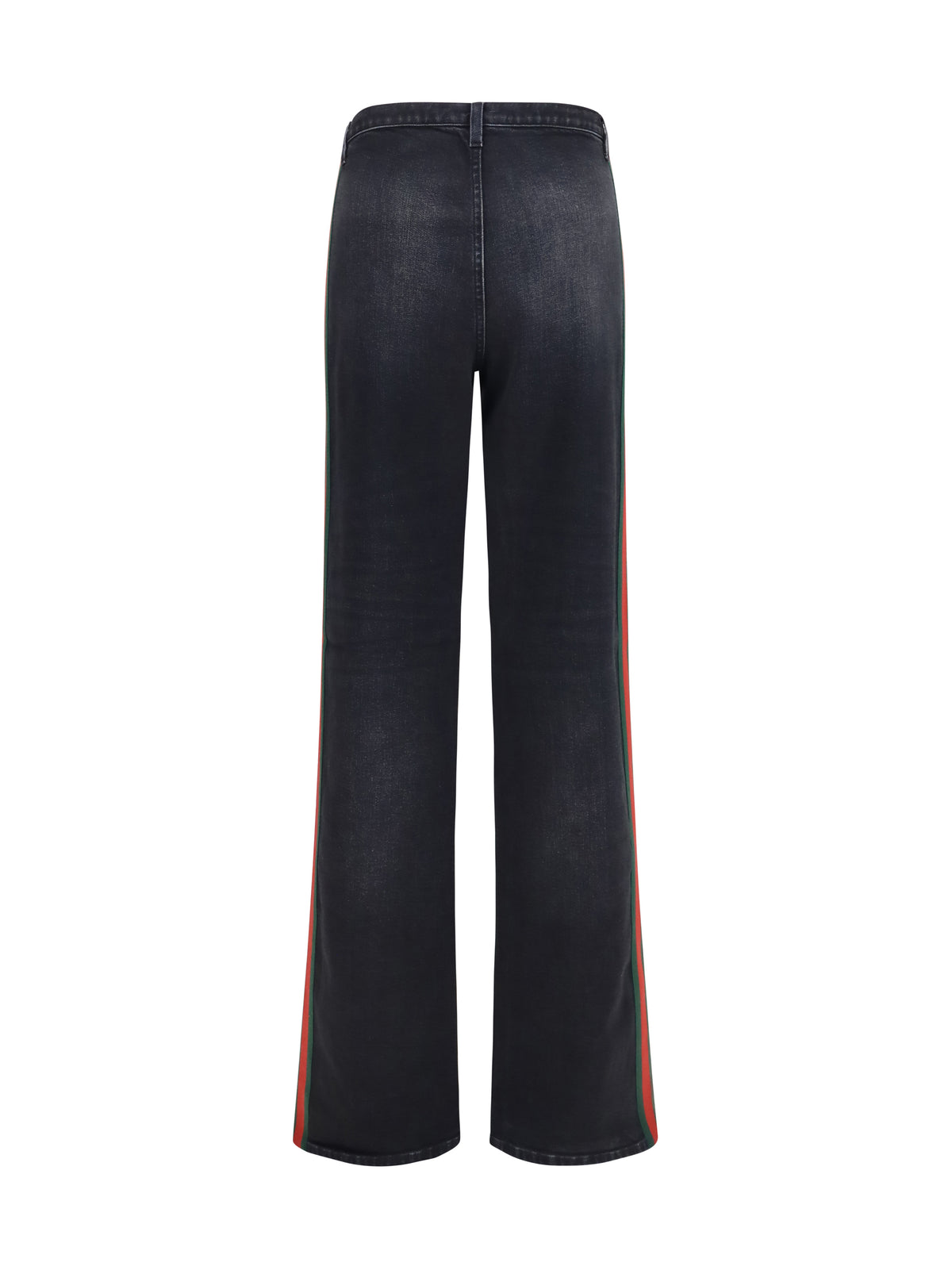 Gucci Women Stretch Cotton Jeans With Web Stripe