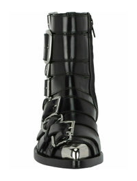 Alexander McQueen Womens Strappy Punk Ankle Boots