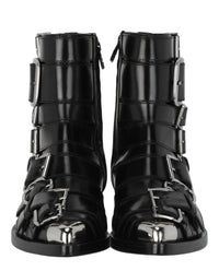Alexander McQueen Womens Strappy Punk Ankle Boots