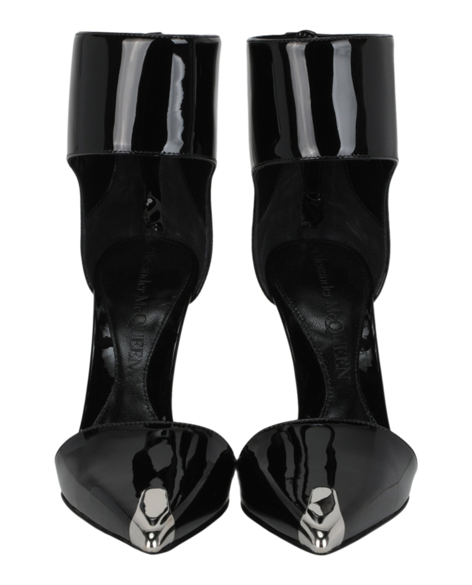 Alexander McQueen Womens Punk Patent Leather Heels