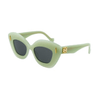 Loewe Sunglasses Cat Eye Full Rim, Green Marble Frame and Brown Lens LW40127I60E