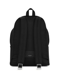 Saint Laurent Men City Backpack In Canvas, Nylon And Leather