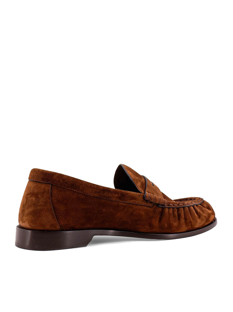 Saint Laurent Men Le Loafer Supple Suede Moccasins