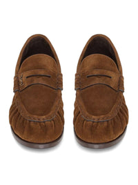 Saint Laurent Men Le Loafer Supple Suede Moccasins